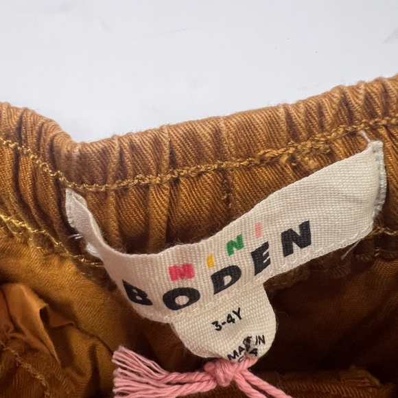 boden slim pull on trousers boys butterscotch new 3-4y - Picture 5 of 8